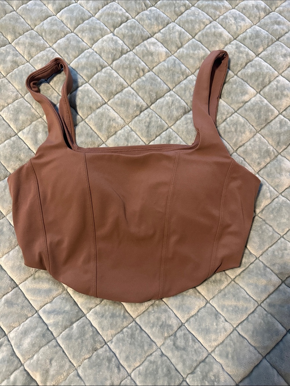 all in motion Brown Square Neck Tank Top